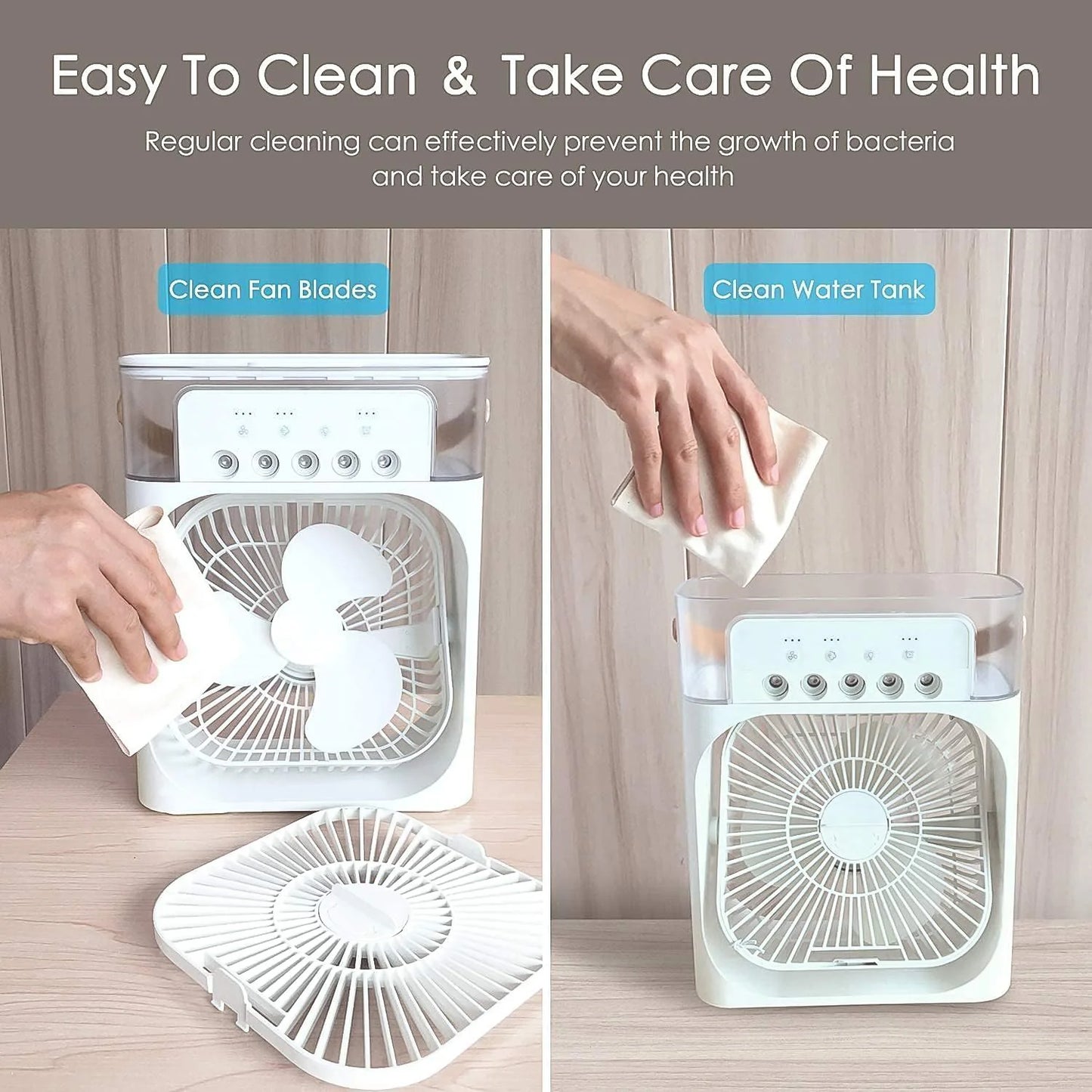 Mini Air Cooler Fan – Portable AC with Mist & LED | Rs 899 + Free Shipping