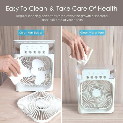 Mini Air Cooler Fan – Portable AC with Mist & LED | Rs 899 + Free Shipping