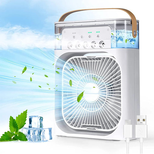 Mini Air Cooler Fan – Portable AC with Mist & LED | Rs 899 + Free Shipping
